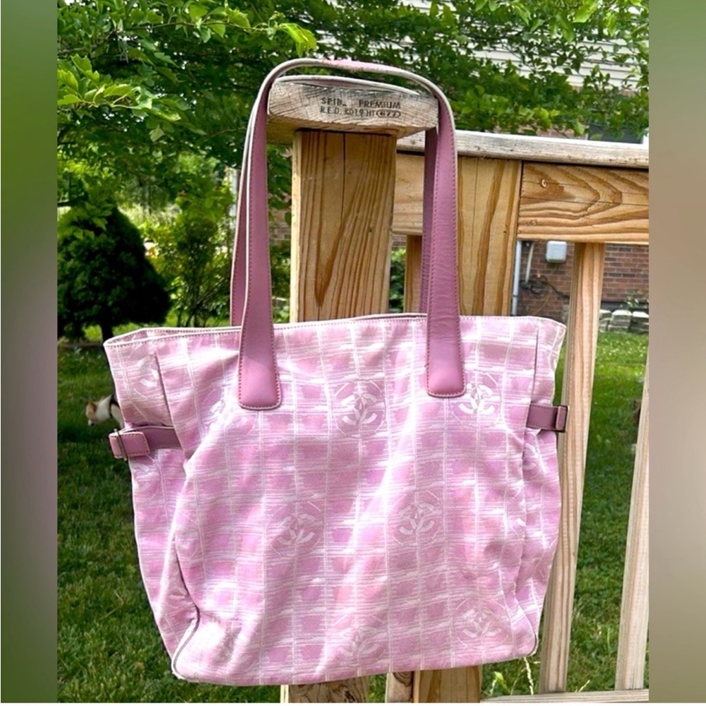 Chanel Travel Line Stylish Pink Tote Bag